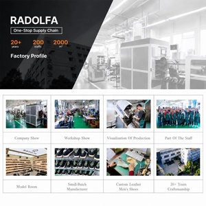 RADOLFA Baskets en cuir élégantes pour hommes, grande taille, chaussures de sport en matériaux mixtes, baskets décontractées légères et tendance pour hommes - Product Image 6