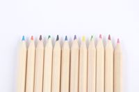 Crayons de couleur en bois naturel avec logo personnalisé, 12 couleurs, vente en gros, OEM, ODM, fabricant, fournitures scolaires et artistiques