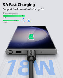 Free Sample SUNGUY 18W Fast Charging <b>Cable</b> Custom USB Data <b>Cable</b> for Phones Laptops <b>cable</b> de carga cavo di ricarica - Product Image 3