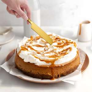 סיטונאי לוגו מותאם אישית זהב עוגת נירוסטה סכין חפירה והשרת סט מתכת מתנה להגדיר בשקית opp - Product Image 2