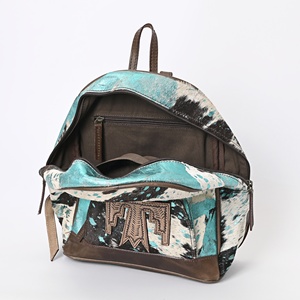 Custom Luxury Cowhide Leather <b>Backpack</b> for Women Vintage Western Travel School <b>Backpack</b> <b>Large</b> Capacity Lightweight Bag - Product Image 6