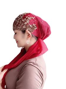 Pañuelo Árabe para Mujer YASEEN, Acrílico, Color Sólido, Transpirable, Ecológico, Apto para Todas las Estaciones, Duradero para Uso Diario - Product Image 4