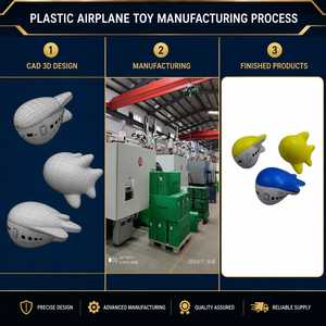 Ensemble <span class=keywords><strong>d</strong></span>'avions de dessin animé en plastique moulé par injection OEM, jaune et bleu, mini figurines de véhicules éducatifs pour enfants, couleurs vives, fournisseur <span class=keywords><strong>d</strong></span>'usine - Product Image 2
