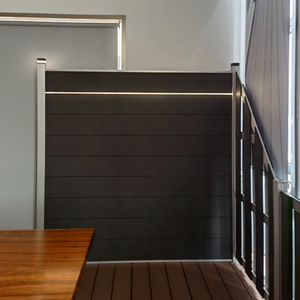 Kejie üreticisi 1.8*1.8m plastik kompozit çit LED açık Wpc Modern eskrim - Product Image 4