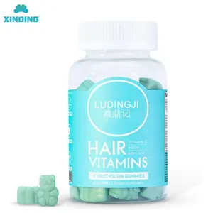 Glass Bottle Hair Gummies for Nails Skin Care Gummies Private label Promotion Development