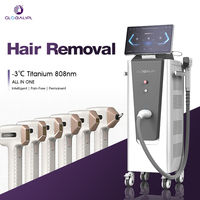 Machine professionnelle de réduction permanente des poils, laser diode 755nm 808nm 940nm 1064nm, détecteur de poils IA, technologie de refroidissement pour salon