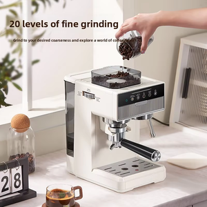 Machine à café expresso italienne entièrement automatique pour la maison, petite, avec broyeur intégré, fonction chaud/froid et mousseur à lait vapeur - Product Image 2