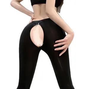 Mẫu Miễn Phí Sheer Sexy Thiết Kế Thời Trang Xà Cạp Sang Trọng Cao Eo Yoga Quần Đàn Hồi Dây Thắt Lưng Skinny Quần