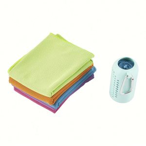 Toalla de Gimnasio Refrescante de Microfibra con Función de Hielo Instantáneo, Secado Rápido, Estuche de Silicona, Estilo Sencillo y Sostenible, Toalla Deportiva para Viajes - Product Image 3