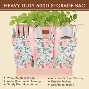 Juego de 10 Herramientas de Jardín de Acero Inoxidable de Alta Resistencia, Mango de Madera Antideslizante, Duraderas, Ergonómicas, Herramientas Manuales para Jardinería - Product Image 2