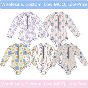 Maillots <span class=keywords><strong>de</strong></span> <span class=keywords><strong>bain</strong></span> <span class=keywords><strong>de</strong></span> plage en gros pour la production en masse, maillots <span class=keywords><strong>de</strong></span> <span class=keywords><strong>bain</strong></span> à manches longues pour adolescentes avec imprimé coquillages hawaïens pour filles <span class=keywords><strong>de</strong></span> 0 à 16 <span class=keywords><strong>ans</strong></span>, bikini - Product Image 1