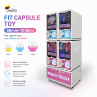 Mini distributeurs de capsules gacha 45mm-75mm personnalisables, à monnayeur, avec paiement par jeton et code QR, pour capsules métalliques, fonctionnalité SDK