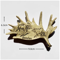 Aimant de réfrigérateur personnalisé Élan du Fjord Norvégien, Souvenir Paysager, Figurine Élan de la Forêt Suédoise - Mémorial Traditionnel Fait Main
