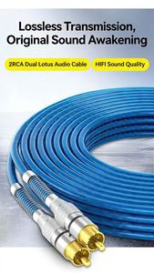 สาย RCA คุณภาพสูงจากโรงงาน ขายส่ง สายแยก Y สำหรับเครื่องเสียงรถยนต์ แบบถักป้องกันสัญญาณรบกวน ทองแดง - Product Image 2