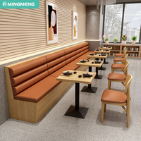 Neues Ankunft Restaurant Café Eckbank Sofa Fast-Food-Sitzgruppe Holztisch und Stuhl Set Esstisch