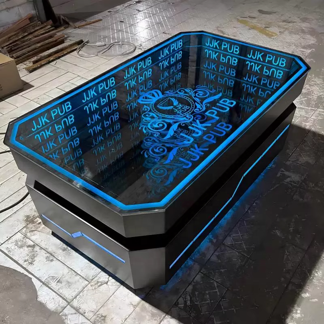 Infinity Mirror Light Table – RGB LED Coffee Table With 3D Illusion For Living Room