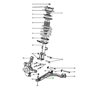 ปีกนกด้านหน้าสำหรับ Chrysler Pacifica 2005 2006 2007 2008 Macpherson Strut System 4743476AI 4743477AI - Product Image 4