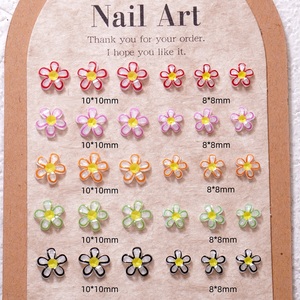 Nouveaux autocollants pour ongles en résine transparente motif marguerite à cinq pétales, pour coques de téléphone DIY, pinces à cheveux, accessoires et breloques pour nail art - Product Image 1