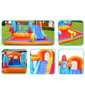 Fabricant de toboggan aquatique pour maison rebondissante Combo Jumping Rocket Ball Pool Gonflable Bouncy Castle Toboggan aquatique Prix avec toboggan - Product Image 6
