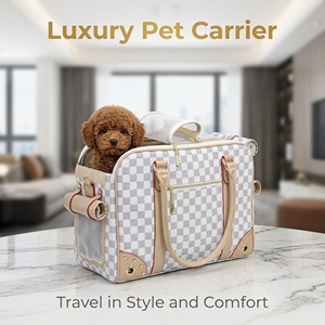 Borsa da Trasporto per Animali Domestici di Lusso, Borsa da Viaggio Portatile per Cani, Borsa a Tracolla Traspirante in Rete per Gatti e Cani di Piccola Taglia - Product Image 1