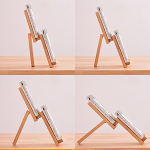 Présentoir à livres en bois massif, double couche, Angle réglable, organisateur de rangement de bureau pour livres et supports de lecture - Product Image 2