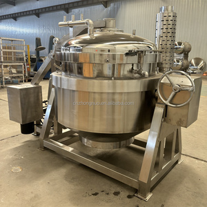 <span class=keywords><strong>Olla</strong></span> <span class=keywords><strong>a</strong></span> Presión Industrial Automática de Acero Inoxidable de 1.4m <span class=keywords><strong>con</strong></span> Motor Eléctrico para Plantas de Procesamiento de Alimentos - Product Image 4