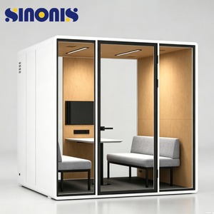 Sinonis 1 Person Silent Phone Booth <b>Acoustic</b> Office Pod for Private Calls Small Privacy Room and Work Station - Product Image 4