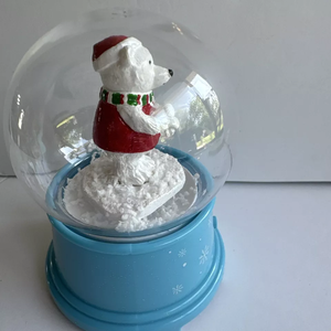 Personnalisé Gemmy ours polaire boule à neige sans eau pièces musicales nous vous souhaitons un joyeux <span class=keywords><strong>noël</strong></span> chanson <span class=keywords><strong>noël</strong></span> fait à la main ornement en résine - Product Image 4