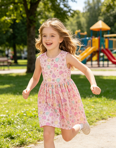 Vestido de Tirantes con Diseño de Helado para Bebés Niñas, Nuevo y de Alta Calidad, Gran Venta - Product Image 2
