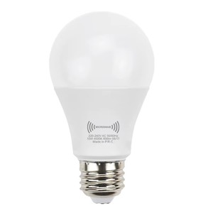 หลอดไฟ LED A60/A19 สำหรับใช้ภายในอาคาร 9W 12W AC พร้อมเซ็นเซอร์ตรวจจับความเคลื่อนไหว วัสดุพลาสติก ขั้ว E27/E26 ตรวจจับร่างกายมนุษย์ เหมาะสำหรับใช้ในสำนักงาน - Product Image 2