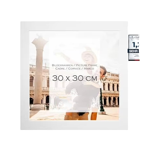 Hiện Đại Mộc mạc 8 \ "gỗ vuông khung ảnh UV die-cắt in ấn A4 kích thước cho trang trí nội thất DIY tường treo màu đen lật khung - Product Image 4