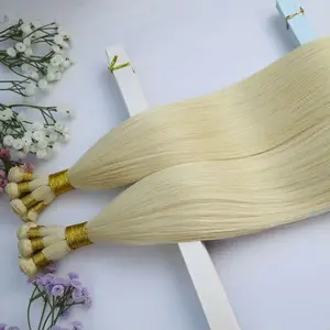 Invisible Genius Human Hair Weft Extension Trama Genial Full Thick Ends Hand Tied Genius Weft