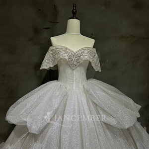 Vestido de Novia Elegante Wx97 con Lentejuelas Brillantes para Mujer, Vestido de Gala para Ocasiones Formales, Vestido de Novia Jancember - Product Image 3