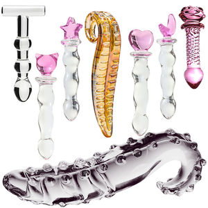 Vrouwen Masturbator Penis Kralen Koppels Vaginale Stimulatie Anale Butt Plug Crystal Seksspeeltjes Glas <span class=keywords><strong>Dildo</strong></span> Voor Vrouw - Product Image 1