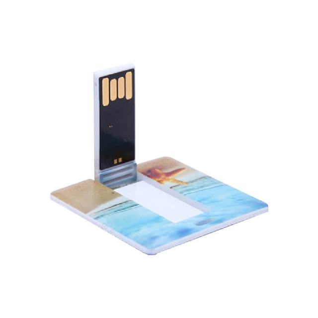 Custom Micro USB Flash Drive Promotional Gifts PVC Material White Color USB 2.0 Mini Card Drive for Office