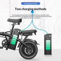 Vélos électriques pliables à vendre directement d'usine, moteur arrière 48V, deux roues, cadre portable en acier à haute teneur en carbone pour les trajets quotidiens