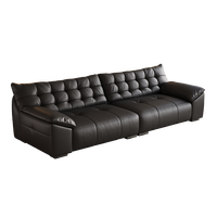 Grand canapé minimaliste, ensemble de canapés italiens, canapé inclinable moderne en cuir de luxe, ensemble de canapés modernes, mobilier, canapé en cuir de luxe