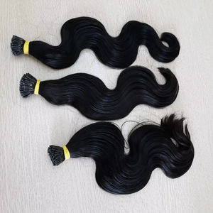 Venta al por mayor italiano Queratina Pegamento Bond I Tip Extensiones de cabello Cabello humano Doble dibujado Remy Extensiones de cabello de queratina - Product Image 1
