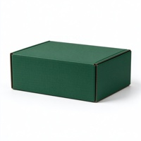 Boîte d'expédition 8x6x4 en carton ondulé vert forêt foncé, personnalisée, petite boîte d'expédition pour bijoux