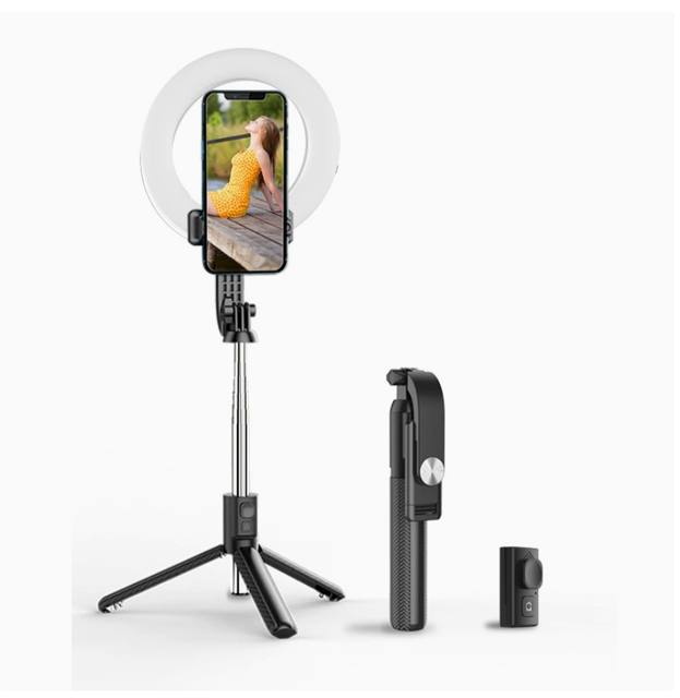 Selfie Stick, Multi-functional Mobile Phone Live Streaming Fill Light, LED Ring Integrated Stand, Makeup Light Tripod