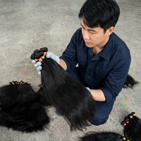 Perruques V-Part Pré-Collées Sans Colle Cheveux Humains Vierges Indiens Raides Yaki Relaxés Double Trame Faite à la Machine Permanente Toutes Couleurs 100g SV3