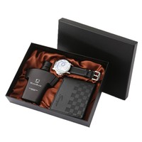 Set Hadiah Bisnis Mewah Parfum, Jam Tangan & Dompet Bahan Polyurethane Buatan Cina untuk Hadiah Natal untuk Ayah