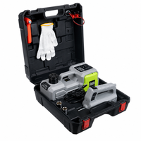 Kit de cric hydraulique électrique 12V 5 tonnes avec pompe de gonflage de pneus, clé à chocs 150psi 420N.M, LED, portable