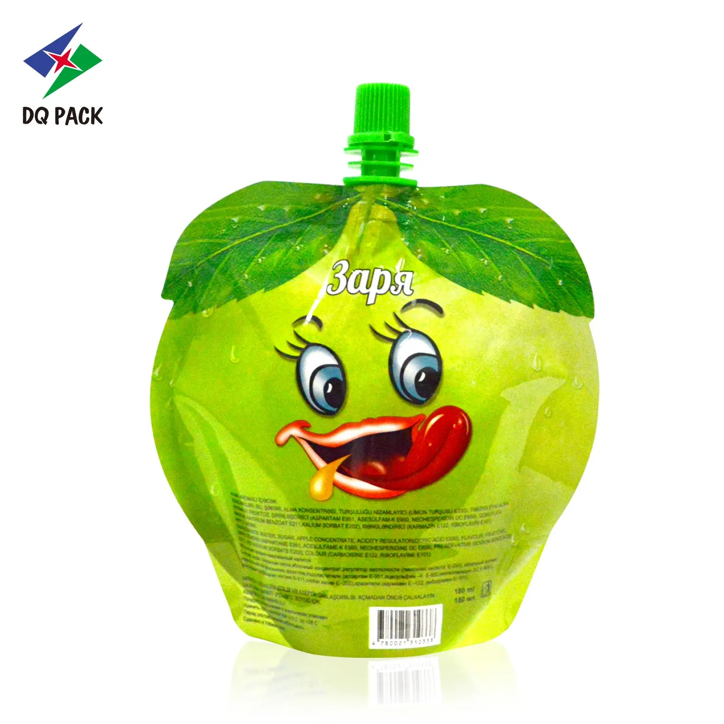 Dq Pack Hot Sale Stand-Up Fruit Vorm Voedselverpakking Pouch Custom Verpakking Voor Babyvoeding