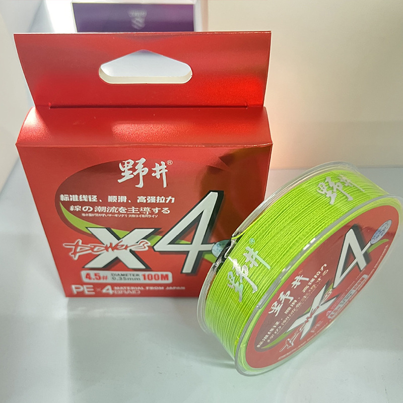 4-pack 100-meter non-fading fluorescent green