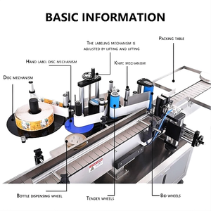 Machine d'étiquetage de bouteilles pour petites entreprises, personnalisable en usine, pour bouteilles de vin et d'eau, contrôlée par PLC, écran tactile automatique, verre/métal - Product Image 3