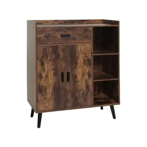2022 NEW design Century Storage Cabinet with 1 Drawer 2 Doors , Free Standing Cupboard with 4 Legs, Accent Side Cabinet