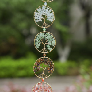 <span class=keywords><strong>Attrape</strong></span>-rêves en agate naturelle, pierre concassée, <span class=keywords><strong>arbre</strong></span> <span class=keywords><strong>de</strong></span> <span class=keywords><strong>vie</strong></span>, carillon éolien, <span class=keywords><strong>attrape</strong></span>-soleil, vente en gros - Product Image 5