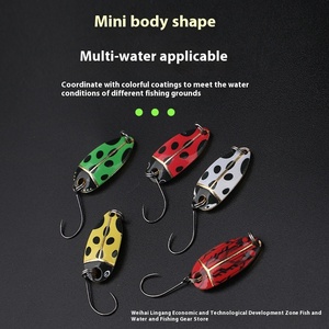 Luya crochet unique Micro cuillère en laiton sangsue Okin Stream Sequin appât avec bande blanche pour la pêche à la carpe - Product Image 2