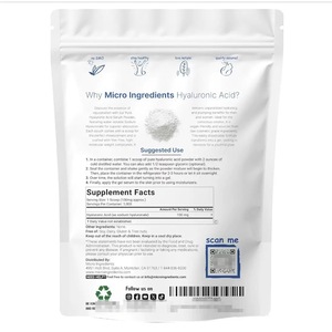 Poudre d'acide hyaluronique végétarienne OEM E, supplément de collagène - Product Image 2